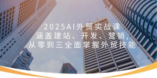 2025AI外贸实战课：涵盖建站、开发、营销, 从零到三全面掌握外贸技能-798资源站